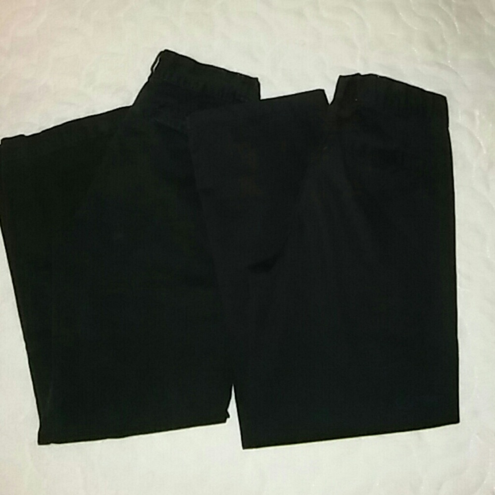 Two pairs of boy's size 10 black Chino pants